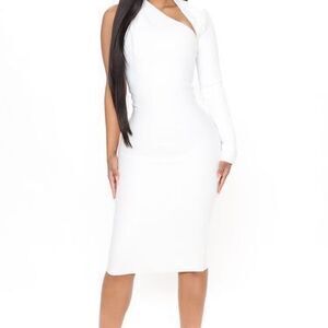 My Love Bandage Midi Dress - White